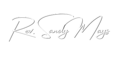 Rev Sandy Mays White text